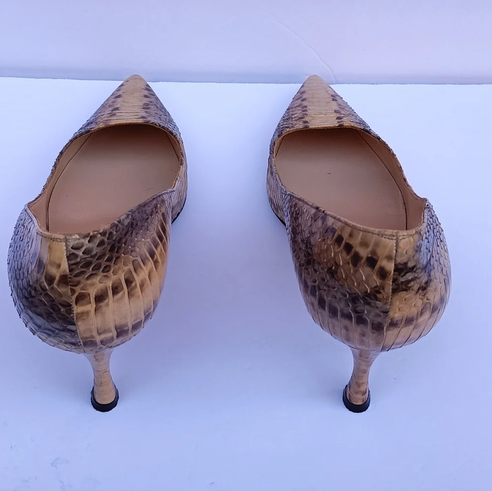 Manolo Blahnik Snake Skin Heels - Picture 6 of 11